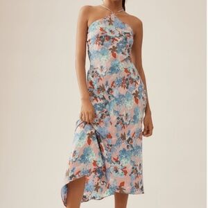 Anthropologie Floral halter Dress NWT